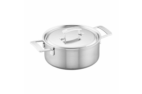 Demeyere Industry5 Stainless Steel 5.5 Quart Dutch Oven with Lid